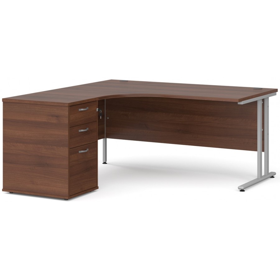 Maestro Corner Desk with Desk High Pedestal 